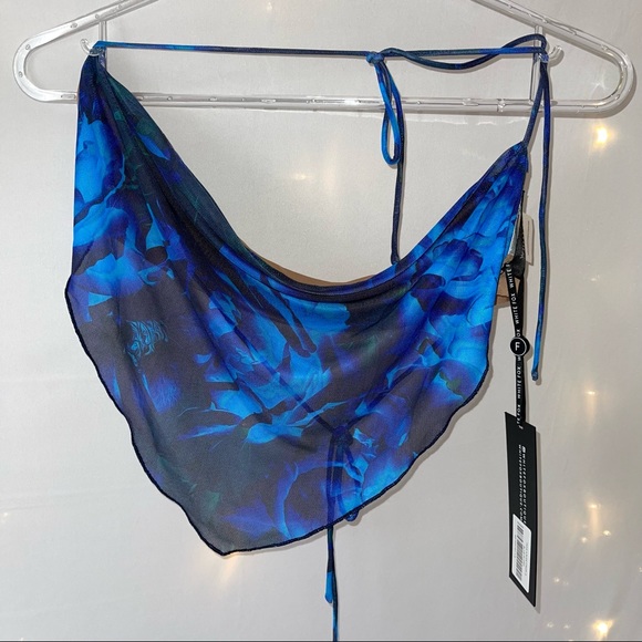 Tied Backless Floral Print Top - Picture 4 of 4